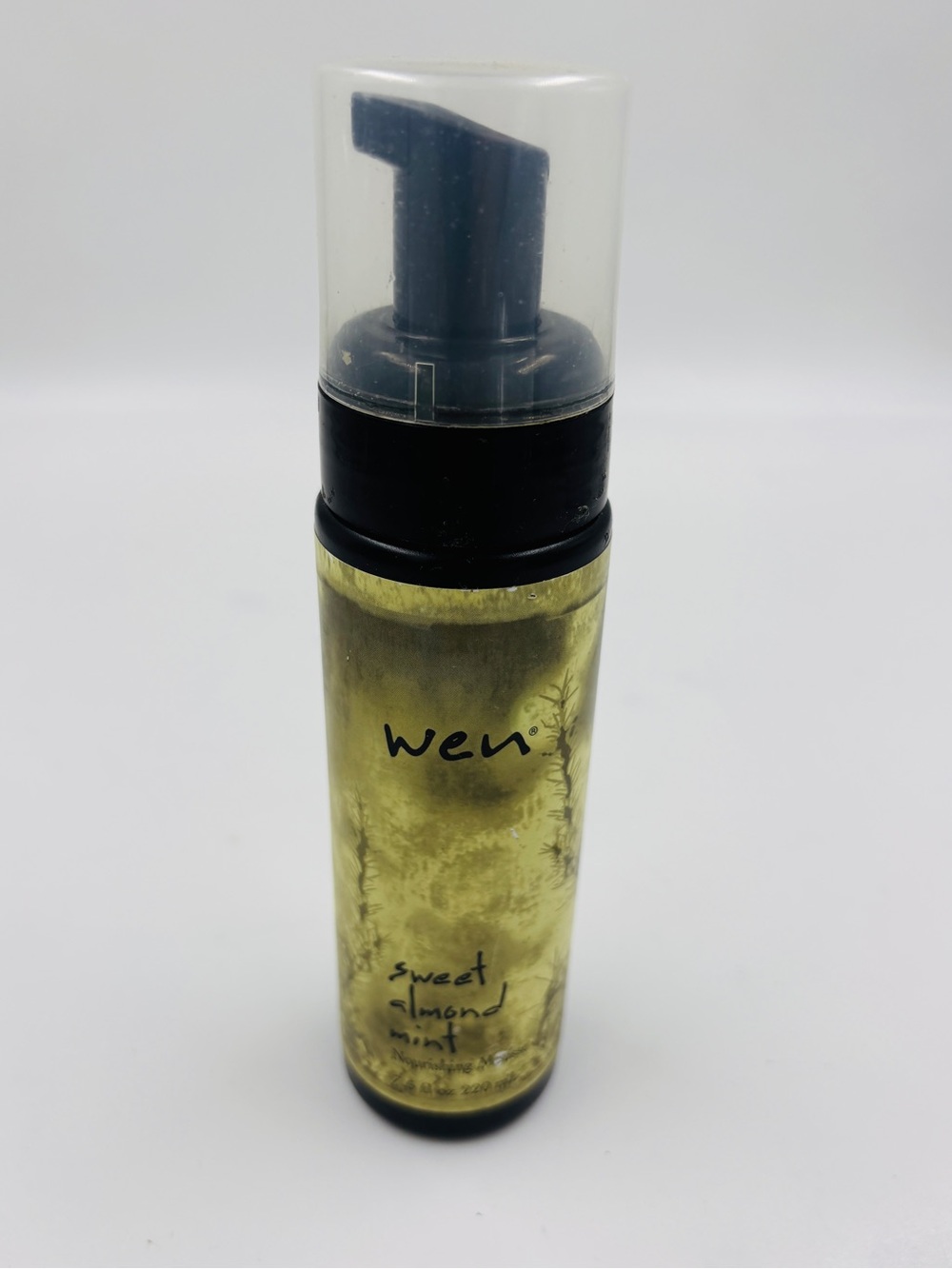 Wen Sweet Almond Mint Nourishing Hair Mousse Bottle used